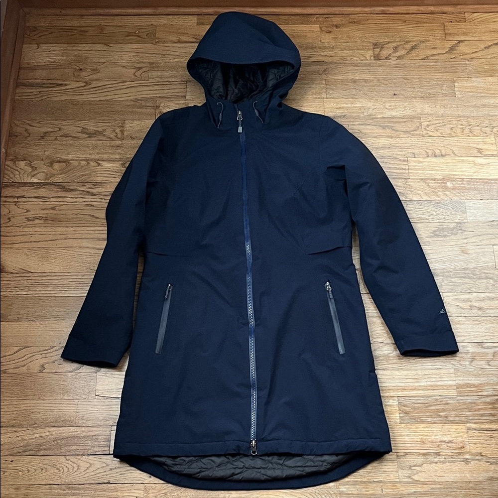Eddie Bauer Women's Navy Blue Hooded Ski Jacket